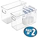 mDesign Baby Food Organizer Bin for Breast Milk Storage Bags/Formula - Pack of 2, 10