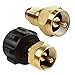 SHINESTAR Propane Refill Adapter Set Universal for QCC1 / POL Propane Tank and 1 LB Small Disposable Bottle - Solid Brass, 2 Pack