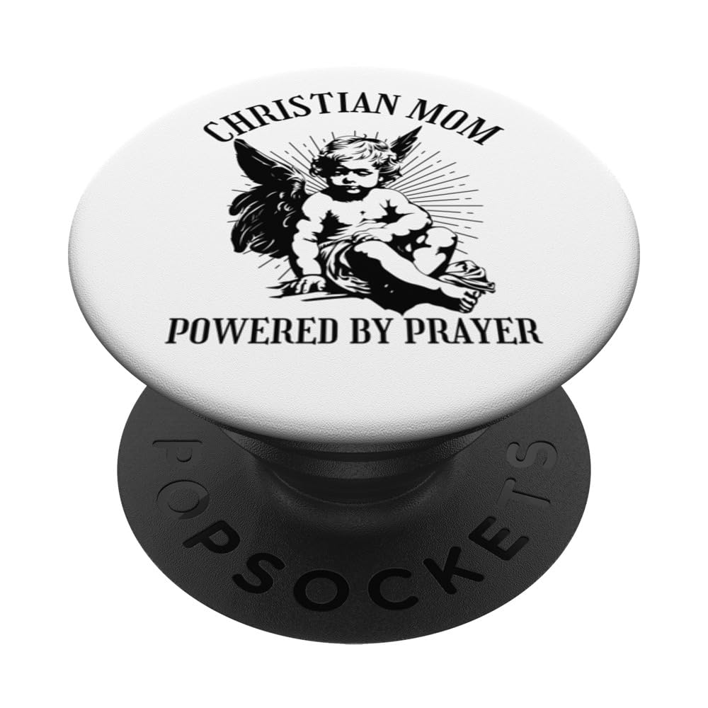 Christian Mom Mama Angel Cherub Blessed Mom Jesus finest Art PopSockets Swappable PopGrip