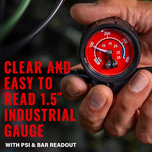 PRO BIKE TOOL Shock Pump for Mountain, Road Bikes and Motorcycle High