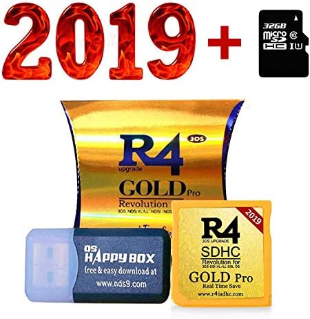 Gold 2019 SDHC + 32GB Micro SD Card with USB Adapters Work on 3DS, 3DSXL, 2DS, NEW2DSXL, NEW3DS, NEW3DSXL, NDS, NDSL, NDSI, NDSI XL