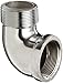 Chrome Plated Brass Pipe Fitting, 90 Degree Street Elbow, 1/2