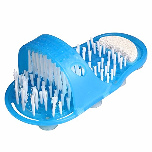 Wall of Dragon Foot File Scrubber Easy Feet Foot Cleaner Spa Slippers Brush Massager Clean Bathroom Shower Clean Blue Foot Care Treatment - Thumbnail 3