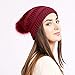 Womens Straw Hat Wide Brim Floppy Beach Cap Adjustable Sun Hat for Women UPF 50+ (Burgundy)