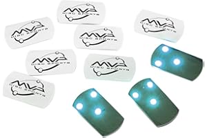 MVP DISC SPORTS MVP Disc Golf Flat LED Tri-lite Disc Golf Lights (Pack of 10) (Turquoise)