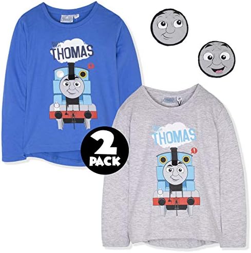Multi Pack of Licensed Long Sleeve Character Tops for Boys Girls 2-Pack, 3-Pack 100% Cotton - Minions, Paw Patrol, Disney Mickey Minnie Mouse, Frozen