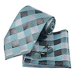 DAD3C Evening Checkered Microfiber Tie Cufflinks Handkerchief Set By Dan Smith