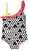 Pink Platinum Girls' Triangle Print One Piece Swimsuit
