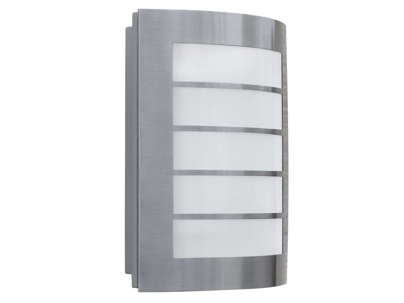 Eco Light ST5001 A+ Outdoor Wall Light, Steel, 8 Watts, Silver, 26.5 x 17.9 x 6.4 cm