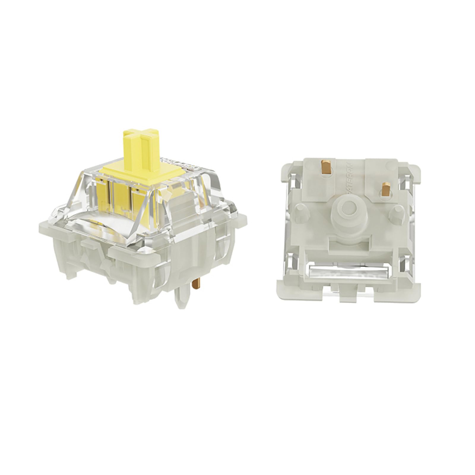 Photo 1 of GATERON KS-9 2.0 Silent Yellow Keyboard Switches, RGB LED Pre Lubed 5 Pins Linear Key Switches for MX Mechanical Keyboard (35PCS)
