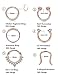 Thunaraz 4-6Pcs 316L Stainless Steel Septum Piercing Nose Rings Hoop Cartilage Tragus Retainer Body Piercing Jewelry 8MM 16G (A： 6Pcs Rose Gold Tone)