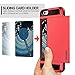Vofolen Sliding Cover Card Slot Wallet Case Anti-Scratch Bumper Skin Hybrid Shield Armor Protective Shell - Red