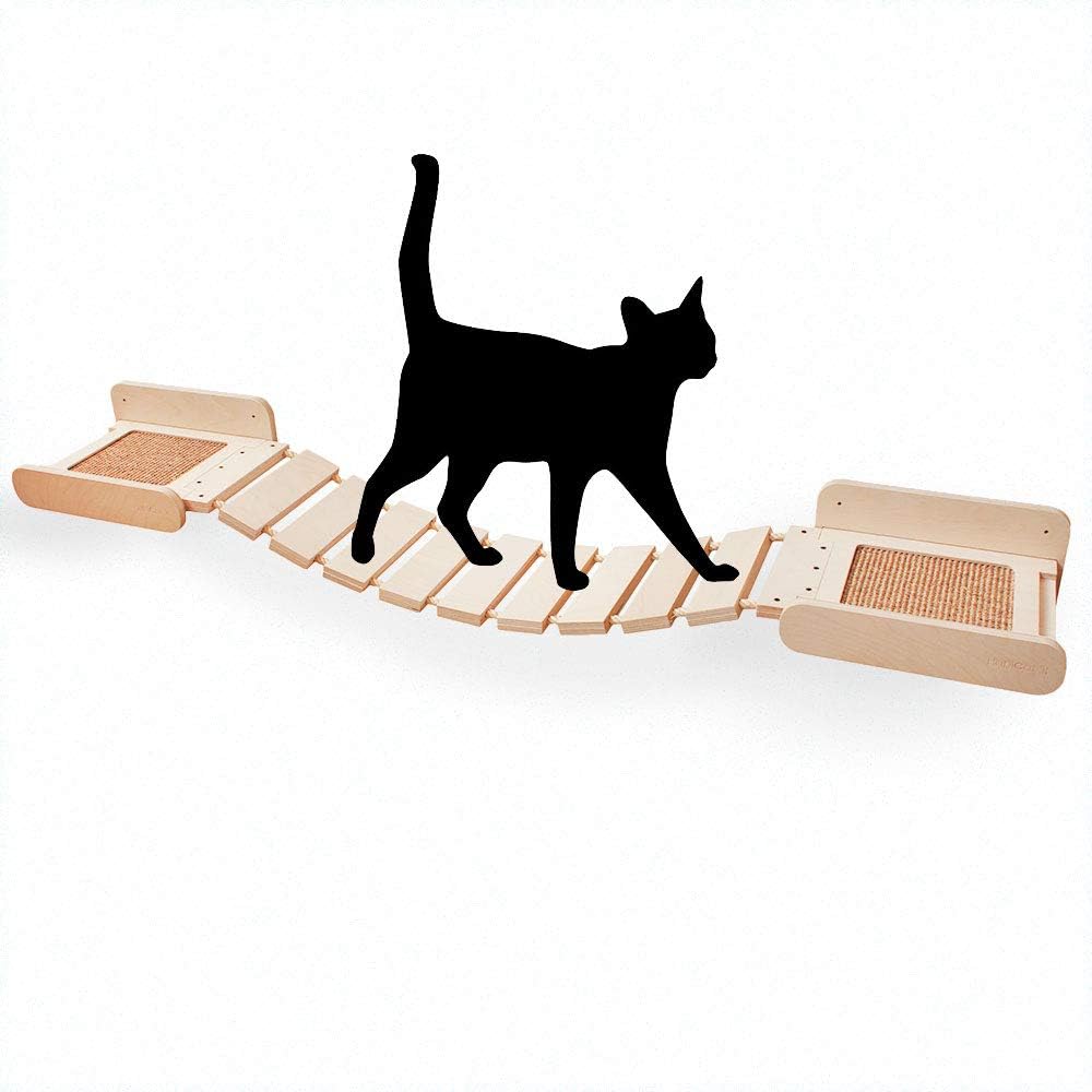 Habicat It Pont Tibetain Pour Mur Equipement Pour Chats En Bois Corde Et Griffoir En Sisal Amazon Fr Animalerie