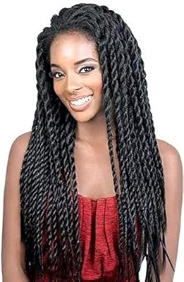 Synthetic Braided Lace Front Wigs African American Twist Braids