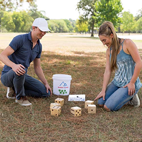 image for Summit Games Giant Yard Dice Set - Includes 6 Wooden Dice (3.5