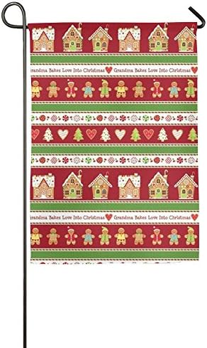 Gingerbread Christmas Summer Personalized Camping Mini Fall Yard Garden Flags All-Weather Polyester 12 X 18 Prime Emblemize