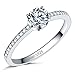 iSilver 925 Sterling Silver Solitaire Ring Engagement Wedding Propose (6)