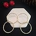 QTMY Statement Big Large Unique Hoop Earrings for Women Stainless Steel Double Round Circles (Silver)