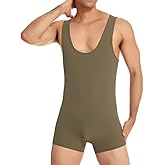 SPNSSTCR Men Bodysuits Slip Fitness Shapewear Underwear Athletic Supporters Wrestling Singlet Leotard