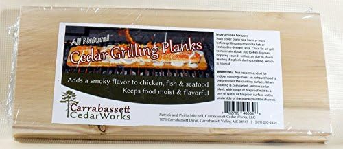 Maine Eastern White Cedar Grilling Planks - 2 Pack (6" to 9" wide)