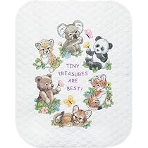 Cross Stitch Baby Blanket Animals Quilt