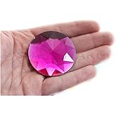 Amazon.com: 32mm Ruby H103Flat Back Round Acrylic Rhinestones Plastic ...