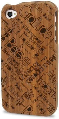 XA Wireless 90500 The Message 500 Case for iPhone 4/4S - 1 Pack - Retail Packaging - Bamboo Wood