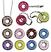 I Love Donuts Keychain. Assorted Colors. 24 PC Set. Fun Party Favor.