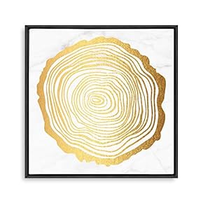 Framed Canvas Home Artwork Decoration Annual Ring Canvas Wall Art for Living Room, Bedroom - 16x16 inches
