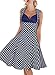 Miusol Women's Cut Out Vintage Casual Polka Dot 1950'S Retro Dress, Blue, X-Large
