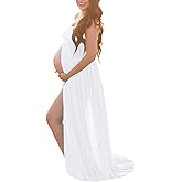 Mommy Jennie Maternity Dress for Photoshoot Sleeveless Open Front Photography Gown