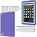 Fire 7 2015 Case, H&T Ultra Thin Hybrid Dual Layer Anti-Scratch Shockproof Protective Cover For Fire 7 Inch [Kids Friendly] Tablet (5th Generation - 2015 Release Only, NOT for 2017 Release) (Purple)