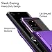 Vofolen for Galaxy S20 Ultra Case Wallet Credit Card Holder 4-Card Slot Hidden Back Pocket Dual Layer Hybrid Rugged Rubber Bumper Protective Hard Shell Cover for Samsung Galaxy S20 Ultra 6.9 (Purple)