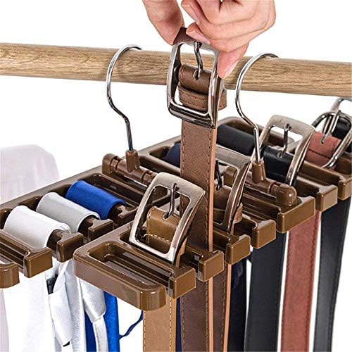 DealMart Space Saving Belt Hanger,Scarf Hanger, Tie Hanger, Rotating Hook, Multipurpose Storage Rack (1 Piece, Random Color)