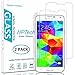 HPTech Galaxy S5 Screen Protector - (2-Pack) for Samsung Galaxy S5 Tempered Glass Screen Protector Bubble Free 9H Hardness with Lifetime Replacement Warranty