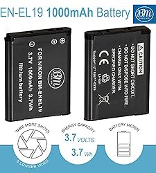 BM 2 EN-EL19 Batteries and Charger for Nikon