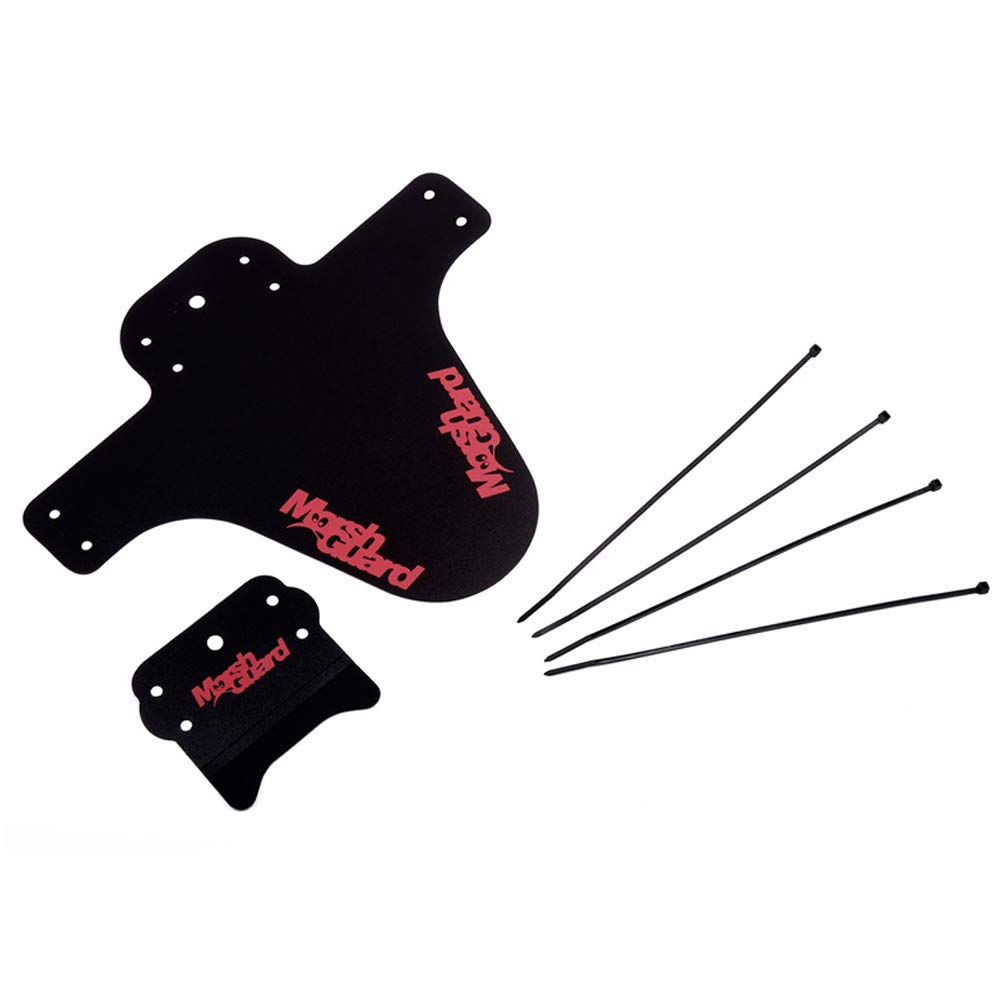 IKAAR Mountain Bike Mudguards Set Folding Bicycle MTB Mud Guards Front and Rear Bike Fender,Including 4 Cable Ties Suitable for Cycling/Racing/Mountain Road Bikes Fits Wheel Size 16'' to 29'' Inch
