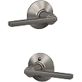 Schlage Latitude Passage Lever Plain Boxed, Standard Trim in Satin