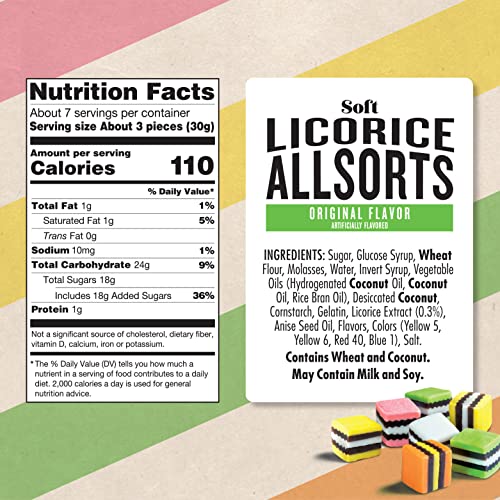 Darrell Lea Soft Australian Licorice Allsorts (8Pack) 7oz Bag NON