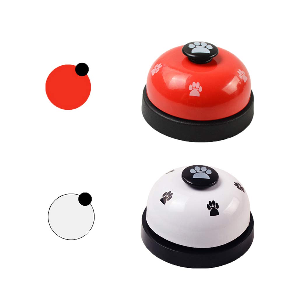 2 Pack Pet Training Bells,Potty Training and Communication Device for Dog Bell, Service Bell, Desk Call with 2PCS Whistle Random Color