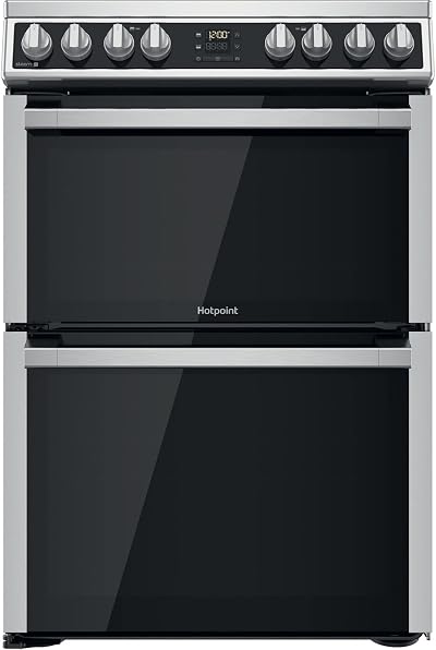 Hotpoint 60cm Double Fan Oven Electric Cooker Stainless Steel