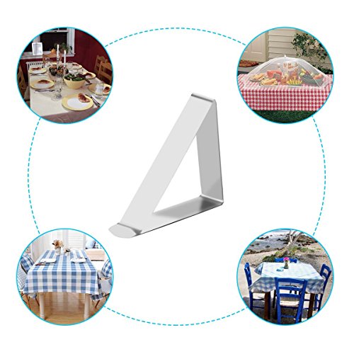 image for Campout Picnic Table Clips for Tablecloth, Stainless Steel (12 Pack) O