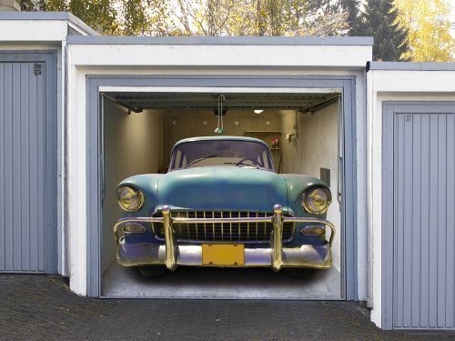 Garagentor Fotoplane American Car: Amazon.de: Küche & Haushalt