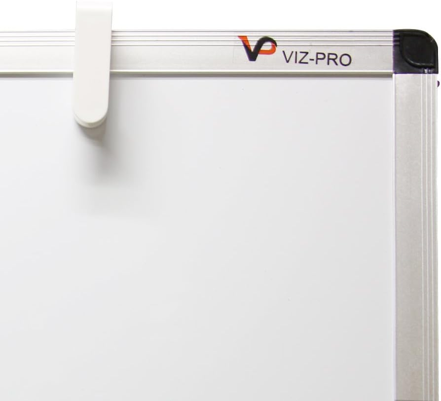 VIZ-PRO Double-Sided Magnetic Revolving Mobile Whiteboard, Aluminium Frame & Stand,W600xH1200mm, W60 x H120 cm - Image 4