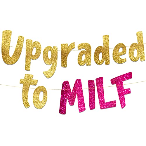 Funny Baby Shower Glitter Banner and Gender Reveal Party Decorations