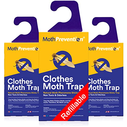 MothPrevention Powerful Clothes Moth Traps only for Clothes Closets