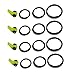 Fishing Rod Hook Keeper with 3 Size Elastic Rubber Rings Fishing Lure Bait Holder Small Fishing Tools Easy Adjustable Plastic Fishing Pole Hook Keeper Springs 4 Sets Yellow