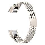 For Fitbit Alta HR and Alta Bands, bayite Replacement Milanese Loop Stainless Metal Mesh Bands Small Champagne Gold