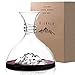 Iceberg Wine Decanter Aerator-100% Hand Blown Lead-Free Crystal Glass,Brand-New Design Elegant Red Wine and Liquor Carafe Set,Crafted Liquor Accessories,Wine Gift for Friends and Family