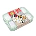 Donxote Lunch Bento Box Leak-Proof Sealing Food Container - 4 Compartments With a Spoon - BPA-free Microwave-Safe Boxes (Green)
